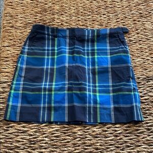 Polo Golf Plaid Women's Skort in Blue and Green